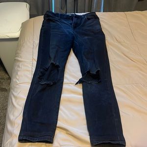 Black Lightly Distressed Jeans